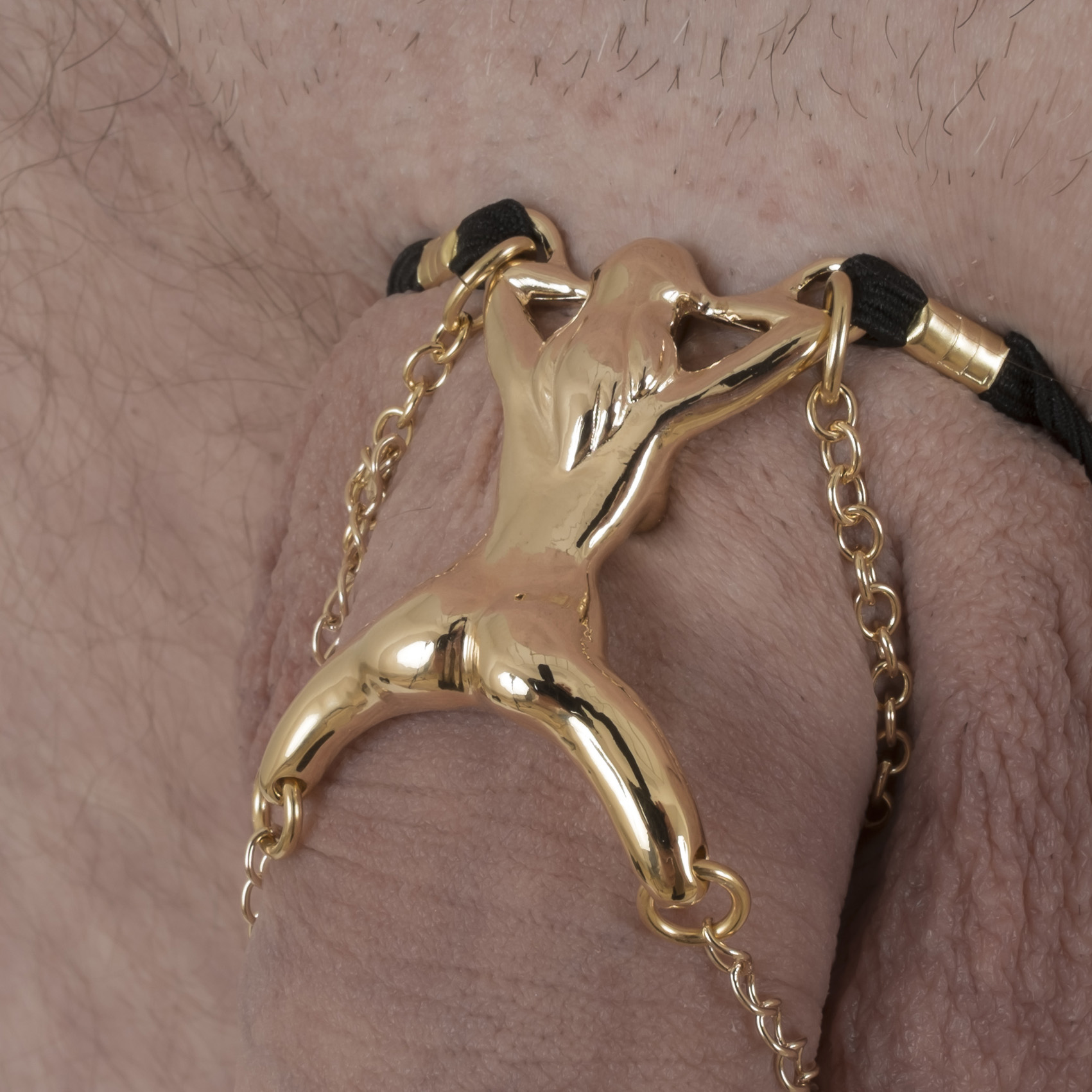 BH136 Men's Gold Woman Shaft Penis Chain