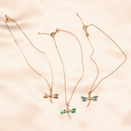 CHC29 Unisex Dragonfly wrist/ ankle chain with gems By Sylvie Monthule