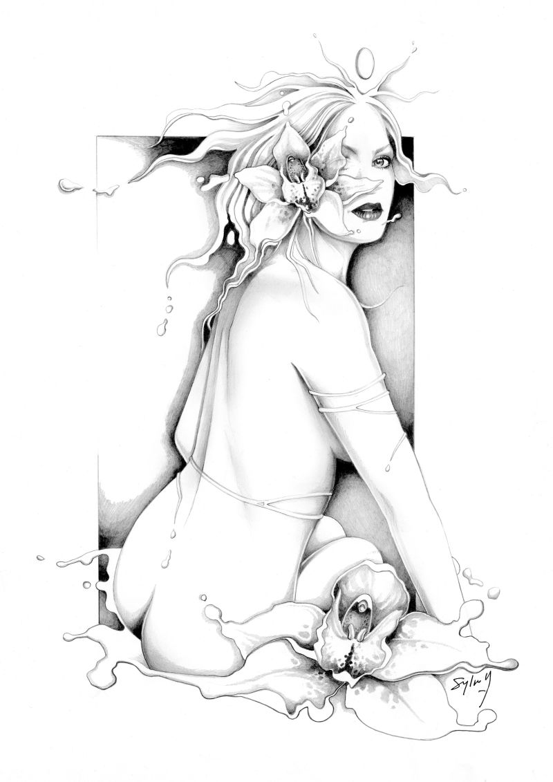 Orchid Woman 30x40 cm